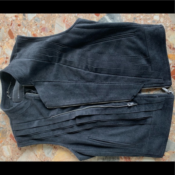 zipped cropped suede jacket - Picture 2 of 3